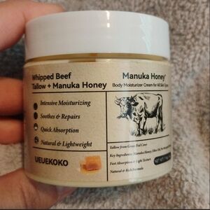 Manuka Honey and Whipped Beef Tallow Moisturizer